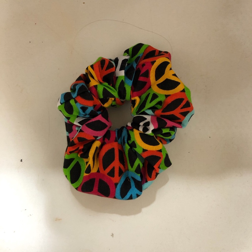 Peace Sign Scrunchie